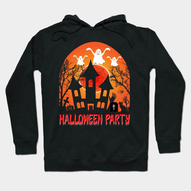 Halloween Party - Happy Halloween Hoodie by Origami Fashion